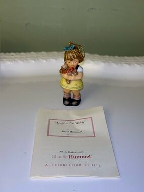 Goebel Berta Hummel "Cuddle for Teddy" ornament 1999